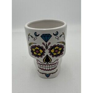 Day Of The Dead Sugar Skull Mug Coffee Tea Ceramic 17 Oz Halloween Hand Painted